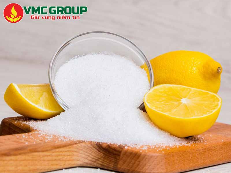 Acid Citric có dạng tinh thể màu trắng